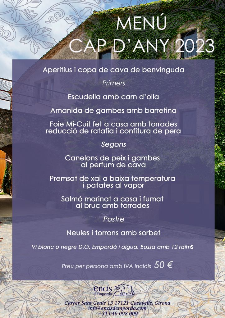 Menú Cap d'Any